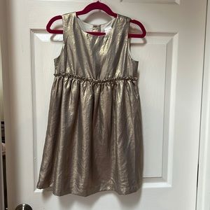 Gymboree gold metallic all occasion dress size 7 girls